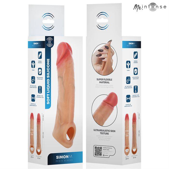 MR INTENSE - SIMON M SILICONE PENIS SLEEVE 14.5 CM -Ã- 4 CM
