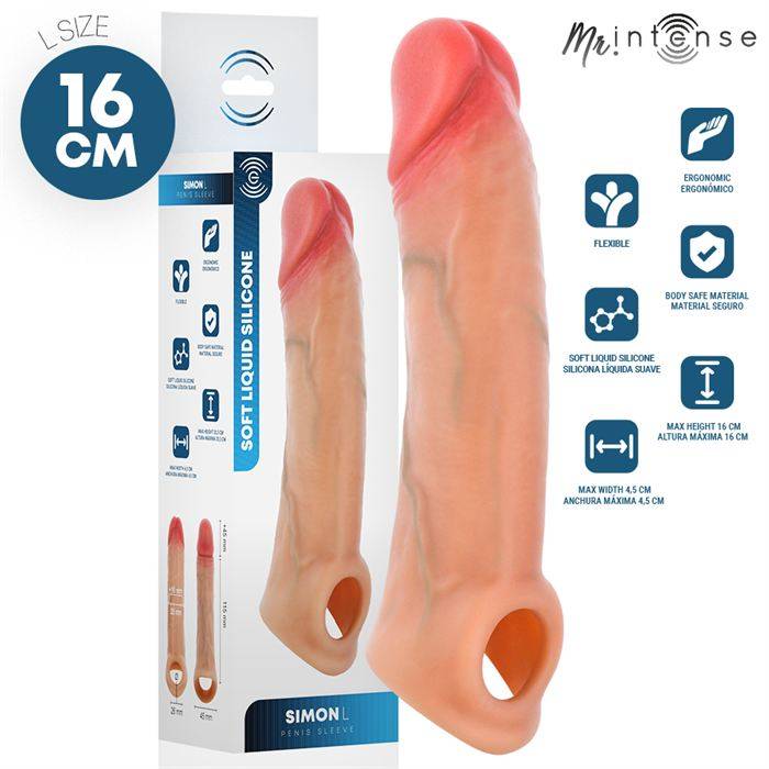 MR INTENSE - SIMON L SILICONE PENIS COVER 16 CM -Ã- 4.5 CM