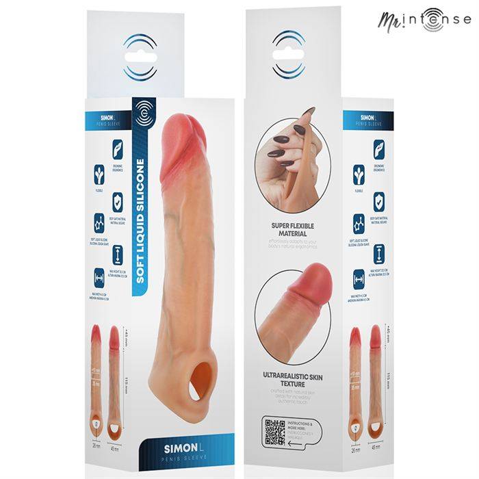 MR INTENSE - SIMON L SILICONE PENIS COVER 16 CM -Ã- 4.5 CM