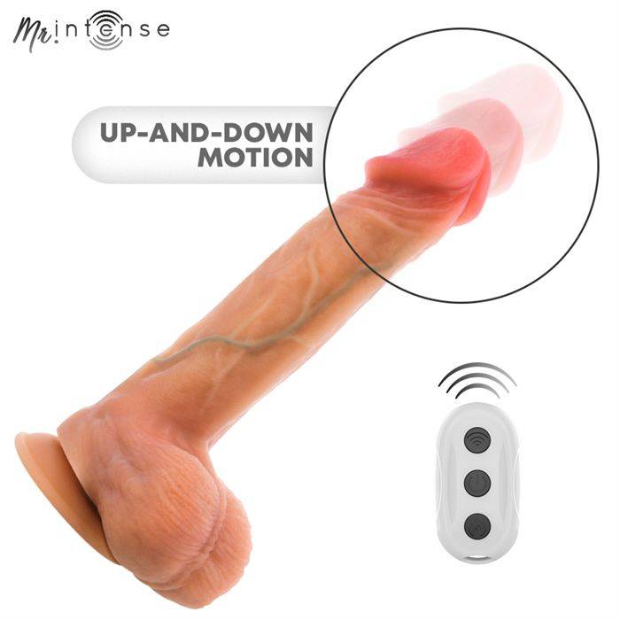 MR INTENSE - LOGAN VIBRATOR DILDO SILICONE WITH HEAT EFFECT AND REMOTE CONTROL 20 CM -Ã- 4,1 CM