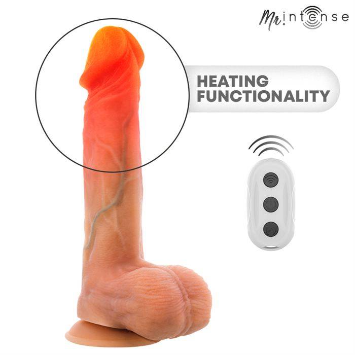 MR INTENSE - LOGAN VIBRATOR DILDO SILICONE WITH HEAT EFFECT AND REMOTE CONTROL 20 CM -Ã- 4,1 CM