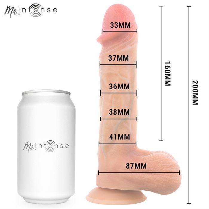 MR INTENSE - LOGAN VIBRATOR DILDO SILICONE WITH HEAT EFFECT AND REMOTE CONTROL 20 CM -Ã- 4,1 CM