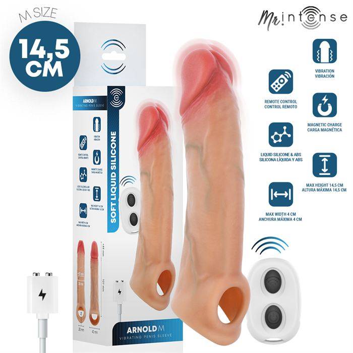 MR INTENSE - ARNOLD M ULTRA-REALISTIC VIBRATING PENIS SLEEVE 14.5 CM -Ã- 4 CM