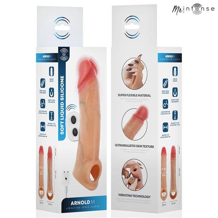 MR INTENSE - ARNOLD M ULTRA-REALISTIC VIBRATING PENIS SLEEVE 14.5 CM -Ã- 4 CM