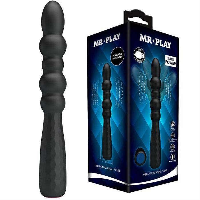 MR PLAY - PLUG ANAL VIBRATÃRIO FLEXÃVEL