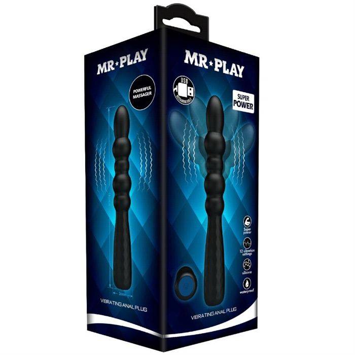 MR PLAY - PLUG ANAL VIBRATÃRIO FLEXÃVEL