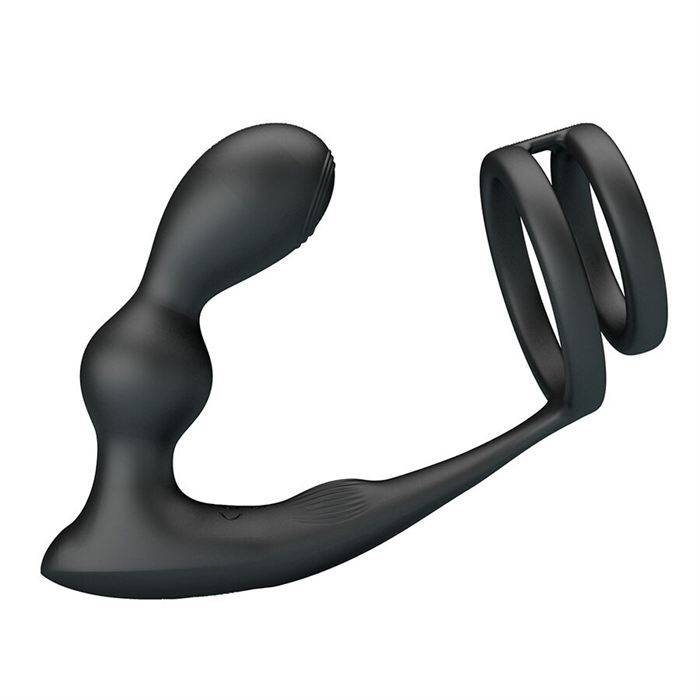 MR PLAY - PLUG ANAL VIBRATÃRIO COM ANEL PENIANO E CONTROLE REMOTO