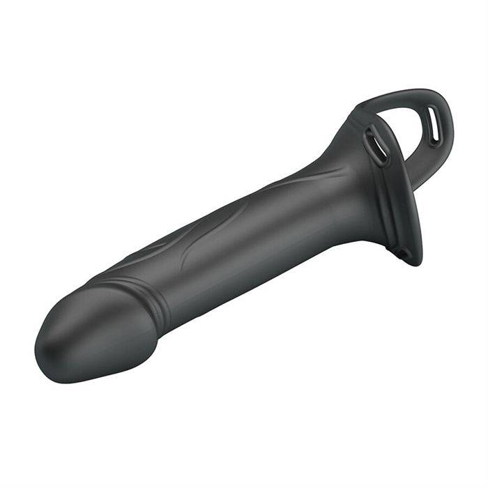 PRETTY LOVE - LANDON BLACK VIBRATING STRAP-ON