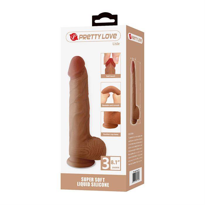 PRETTY LOVE - LISLE DILDO REALISTA COM VENTOSA 20,6 CM -Ã- 4,2 CM