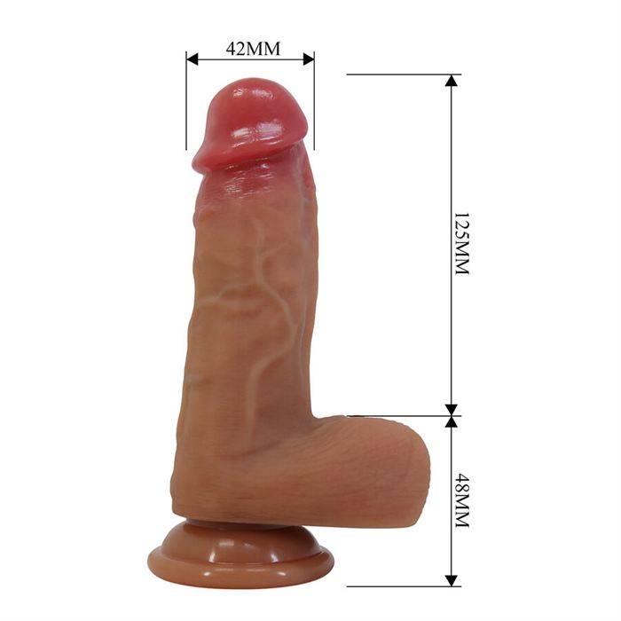 PRETTY LOVE - CURTIS DILDO REALISTA COM VENTOSA 17,3 CM -Ã- 4,2 CM