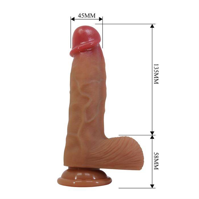 PRETTY LOVE - DUVALL DILDO REALISTA COM VENTOSA 19,3 CM -Ã- 4,5 CM