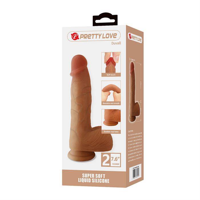 PRETTY LOVE - DUVALL DILDO REALISTA COM VENTOSA 19,3 CM -Ã- 4,5 CM