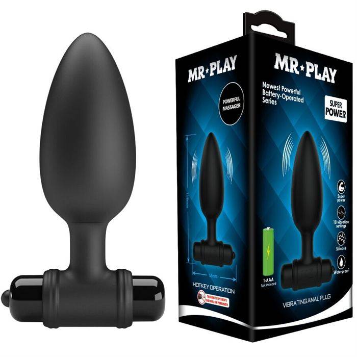 MR PLAY - PLUG ANAL SUPER POWER COM VIBRAÃÃO