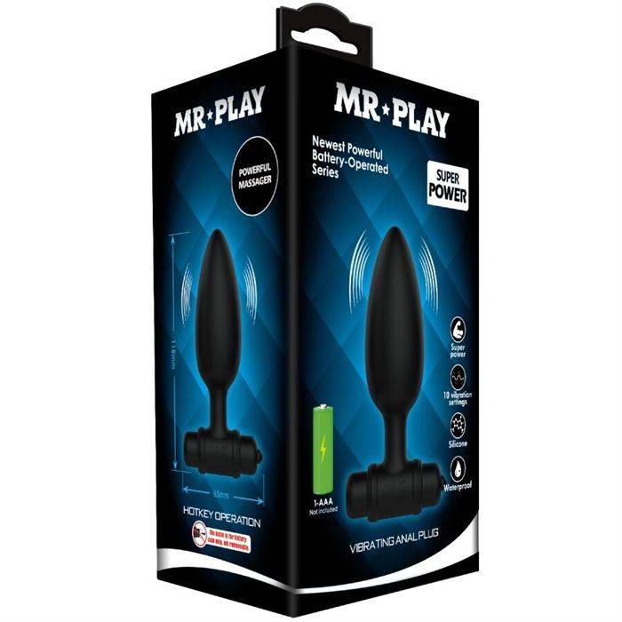 MR PLAY - PLUG ANAL SUPER POWER COM VIBRAÃÃO