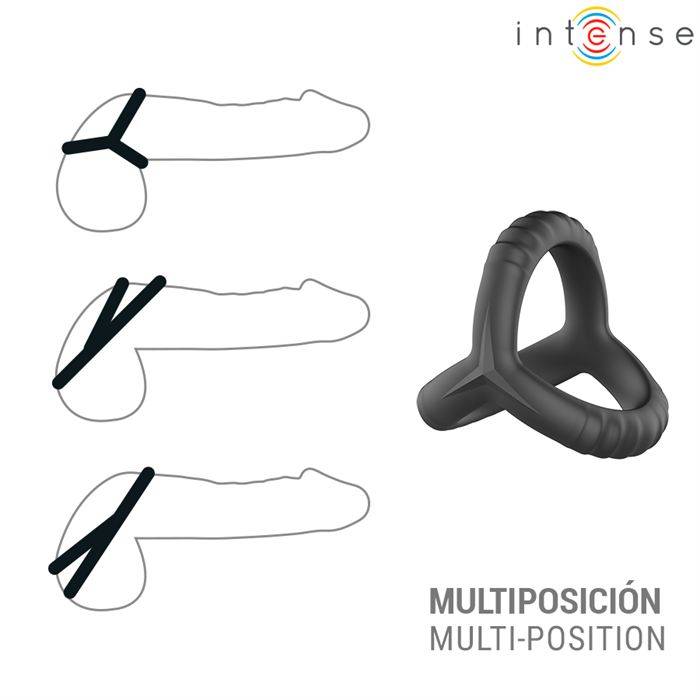 INTENSE - JOHN ADJUSTABLE TRIPLE PENIS RING MODEL 4