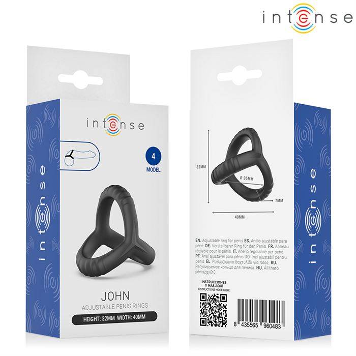 INTENSE - JOHN ADJUSTABLE TRIPLE PENIS RING MODEL 4