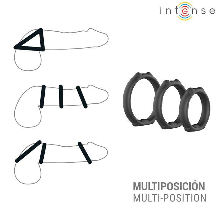INTENSE - PETER SET OF 3 PENIS RINGS MODEL 9