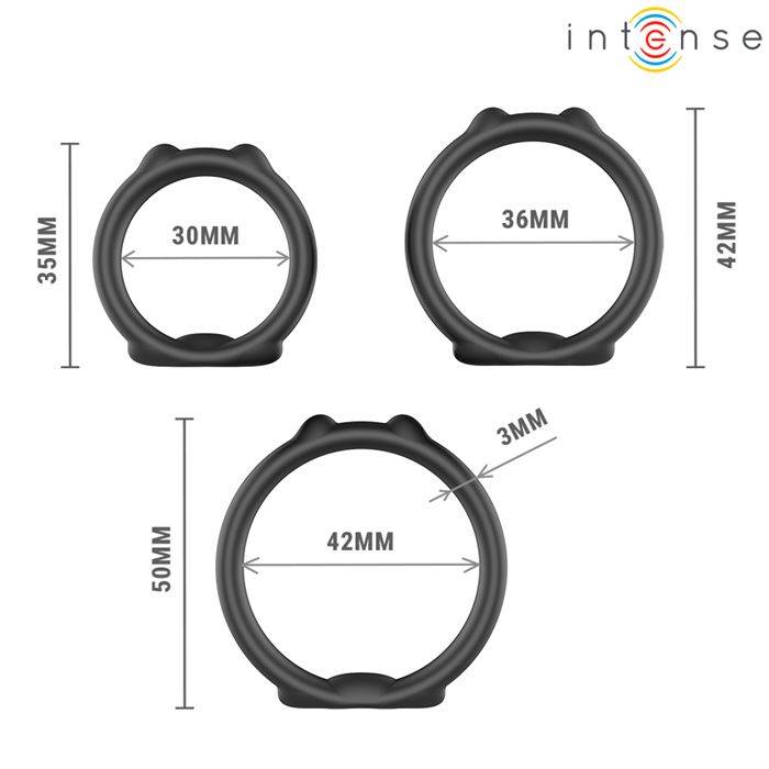 INTENSE - PETER SET OF 3 PENIS RINGS MODEL 9