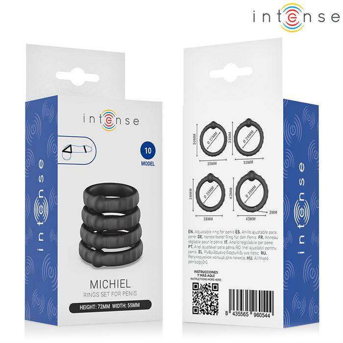 INTENSE - MICHIEL SET OF 4 PENIS RINGS MODEL 10