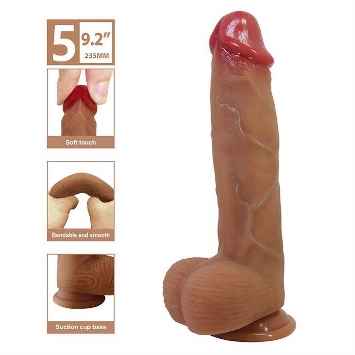PRETTY LOVE - ORTON DILDO REALISTA COM VENTOSA 23,5 CM -Ã- 4,9 CM