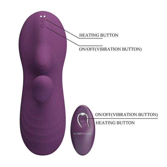 PRETTY LOVE - LUKA VIBRADOR DE SENTADO COM EFEITO DE CALOR E CONTROLE REMOTO