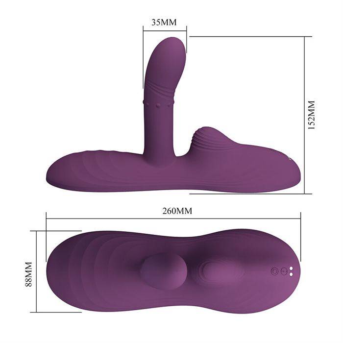 PRETTY LOVE - LUKA VIBRADOR DE SENTADO COM EFEITO DE CALOR E CONTROLE REMOTO