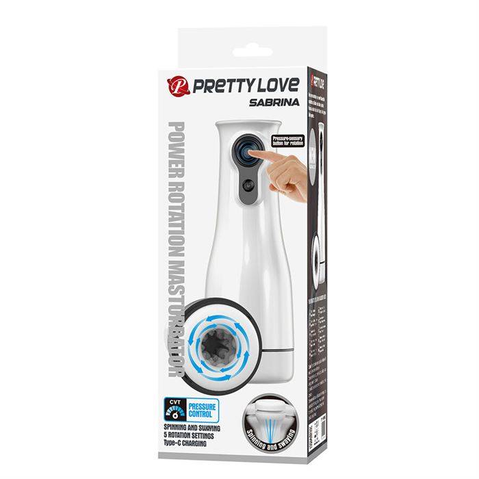 PRETTY LOVE - SABRINA MASTURBADOR MASCULINO GIRATÃRIO E BALANÃANTE