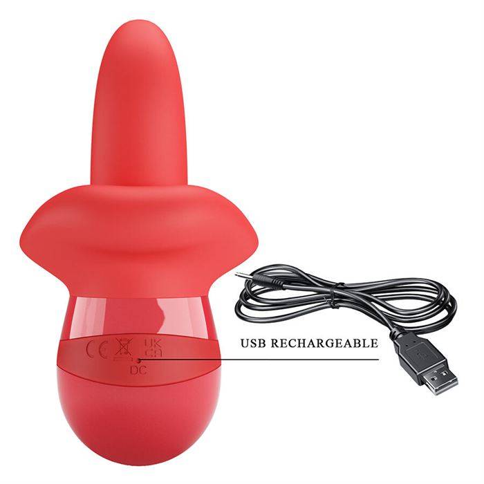 PRETTY LOVE - OBELIA VIBRADOR DE LÃNGUA COM MOVIMENTO ORBITAL