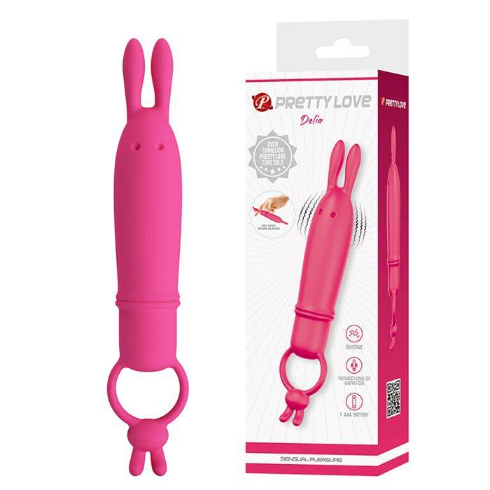 PRETTY LOVE - DELIA VIBRADOR RABBIT COM ANEL DE RESISTÃNCIA