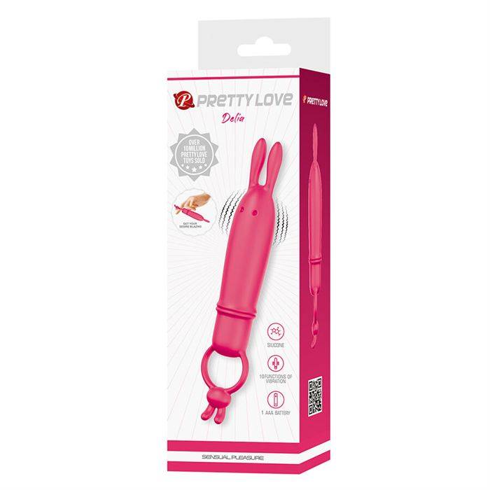 PRETTY LOVE - DELIA VIBRADOR RABBIT COM ANEL DE RESISTÃNCIA