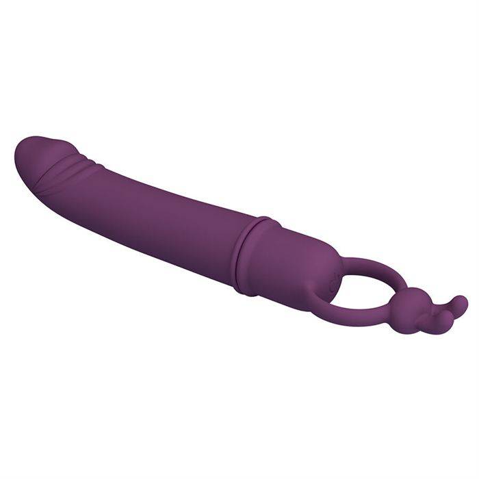 PRETTY LOVE - CORA VIBRADOR EM FORMATO DE PÃNIS COM ANEL DE RESISTÃNCIA