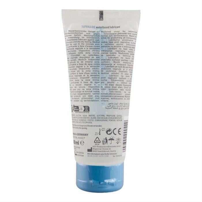 HOT - SUPERGLIDE LUBRIFICANTE Ã BASE DE ÃGUA 100 ML