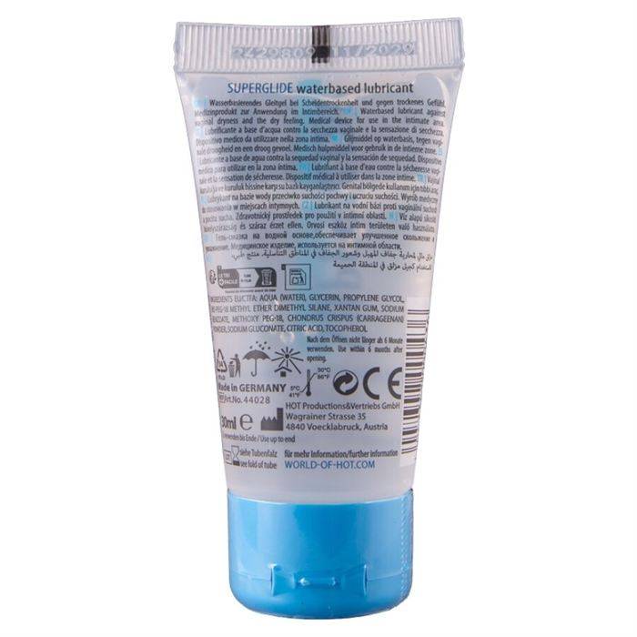 HOT - SUPERGLIDE LUBRIFICANTE Ã BASE DE ÃGUA 30 ML