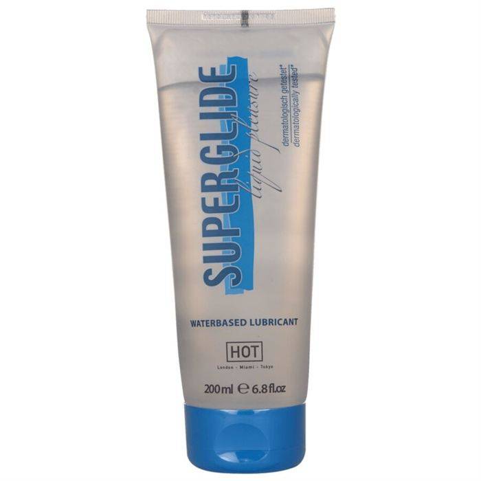 HOT - SUPERGLIDE LUBRIFICANTE Ã BASE DE ÃGUA 200 ML