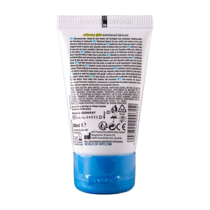 HOT - EXXTREME GLIDE LUBRIFICANTE Ã BASE DE ÃGUA + ÃLEO CONFORTANTE A+ 30 ML