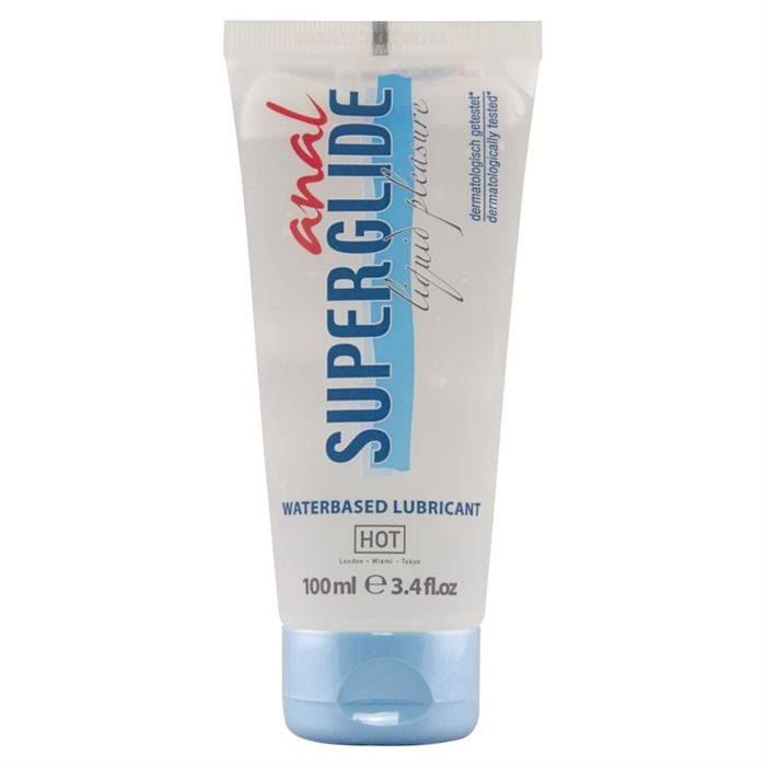 HOT - ANAL SUPERGLIDE LUBRIFICANTE LÃQUIDO PARA PRAZER ANAL 100 ML