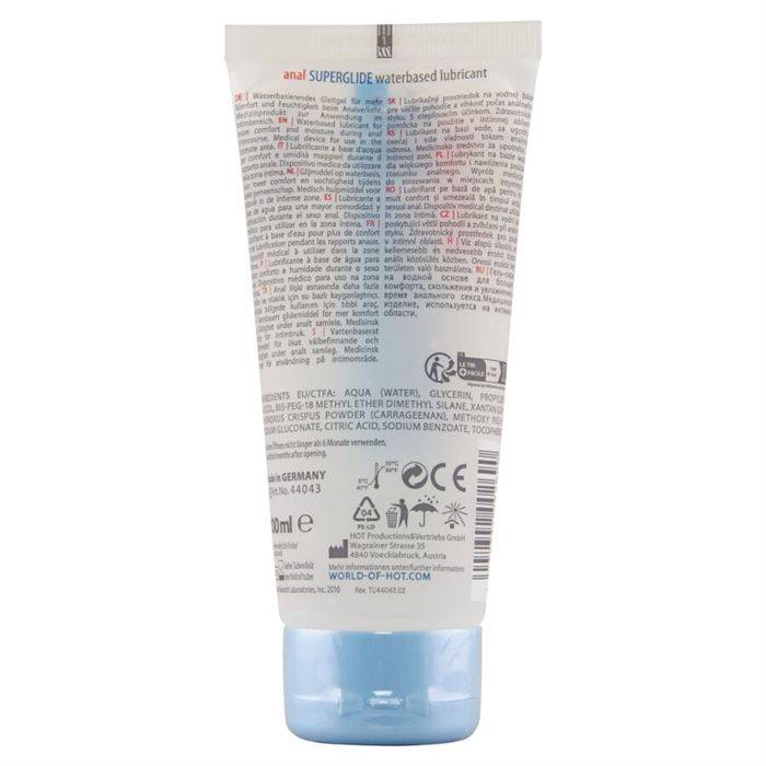 HOT - ANAL SUPERGLIDE LUBRIFICANTE LÃQUIDO PARA PRAZER ANAL 100 ML