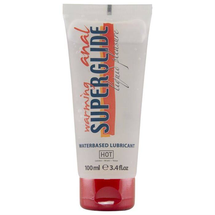 HOT - ANAL SUPERGLIDE LUBRIFICANTE AQUECEDOR LÃQUIDO Ã BASE DE ÃGUA 100 ML