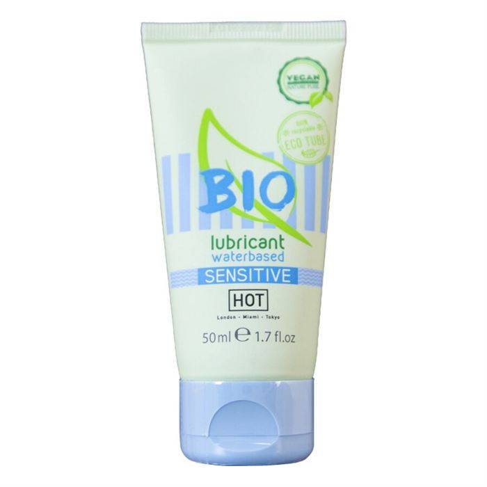 HOT - BIO LUBRIFICANTE Ã BASE ÃGUA SENSITIV 50 ML
