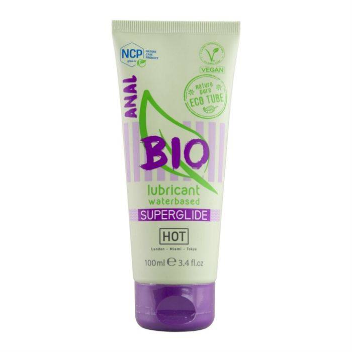 HOT - BIO LUBRIFICANTE Ã BASE DE ÃGUA SUPERGLIDE ANAL 100 ML