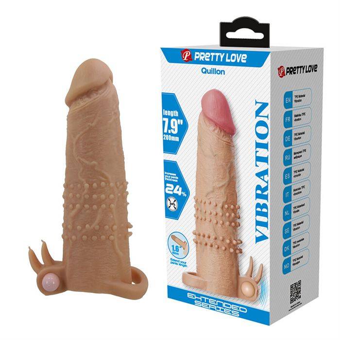 PRETTY LOVE - QUILLON CAPA PENIANA COM ESTIMULADOR CLITÃRICO E VIBRAÃÃO