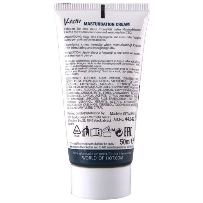 HOT - CREME PARA MASTURBAÃÃO COM CBD - UNISSEX 100ML