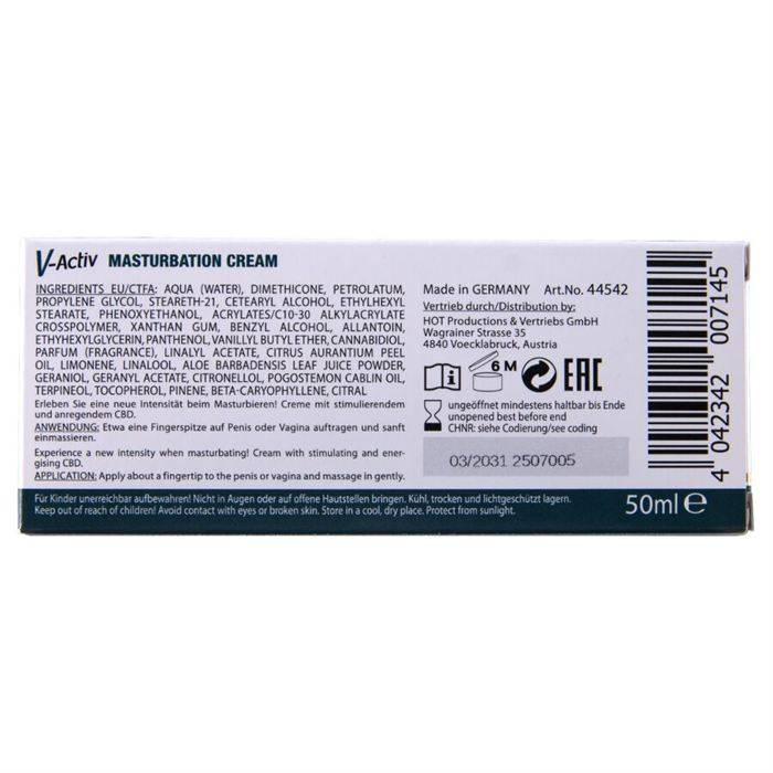 HOT - CREME PARA MASTURBAÃÃO COM CBD - UNISSEX 100ML