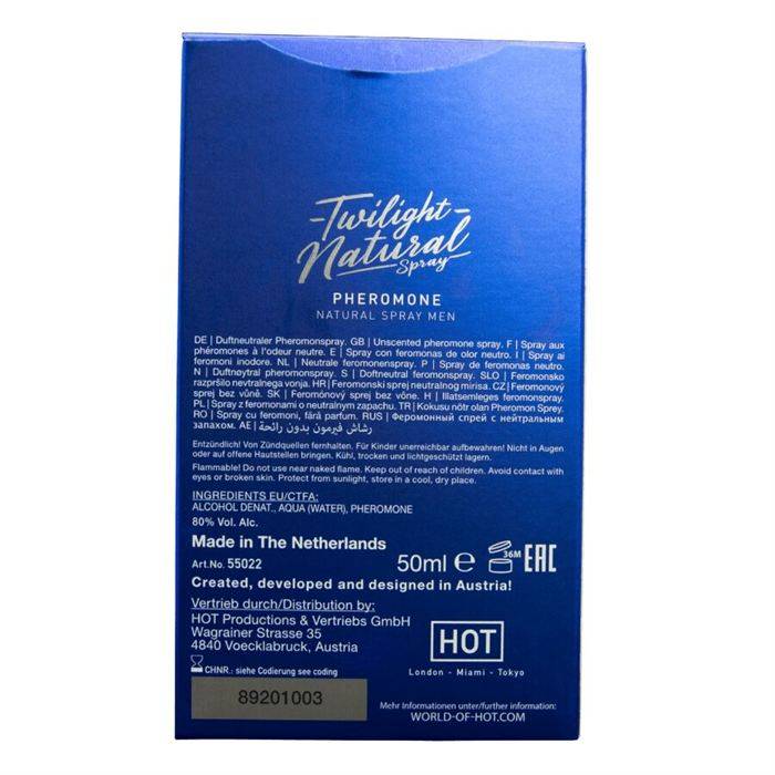 HOT - SPRAY NATURAL DE FEROMÃNIOS CREPÃSCULOS PARA HOMENS 50 ML