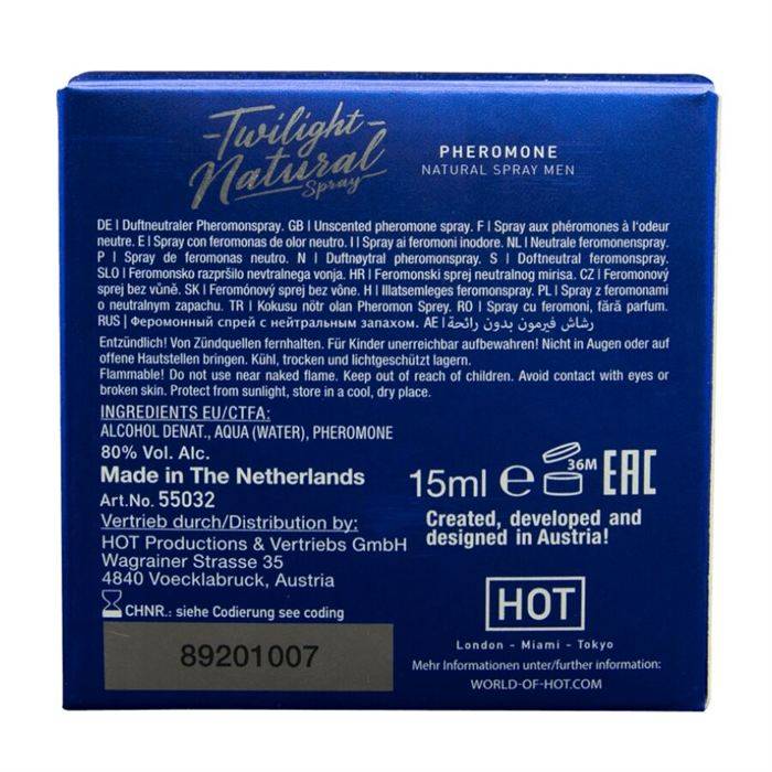 HOT - FEROMÃNIO CREPÃSCULO NATURAL PARA HOMENS 15 ML