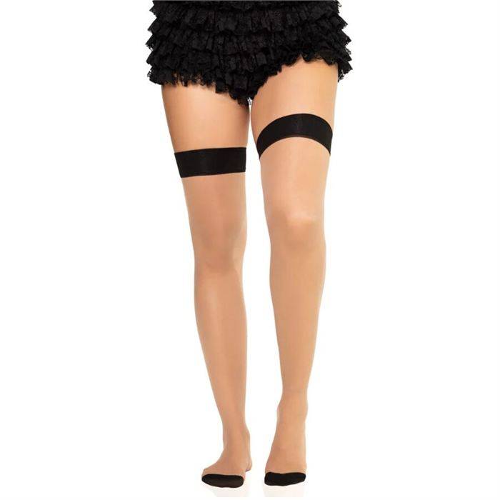 LEG AVENUE - MEIAS DE SPANDEX COM COSTURA TRASEIRA 1963 PRETAS - TAMANHO ÃNICO