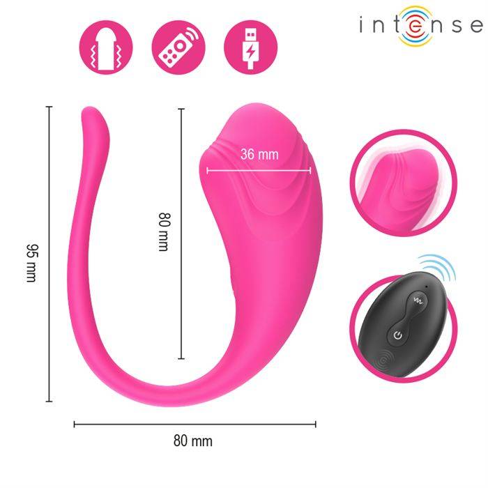 INTENSE - OVO VIBRATÃRIO ROSA OLIVIA COM CONTROLE REMOTO