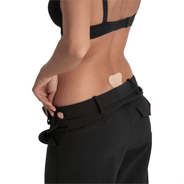 BYE-BRA - TANGA ADHESIVO ENCAJE BEIGE TALLA ÃNICA
