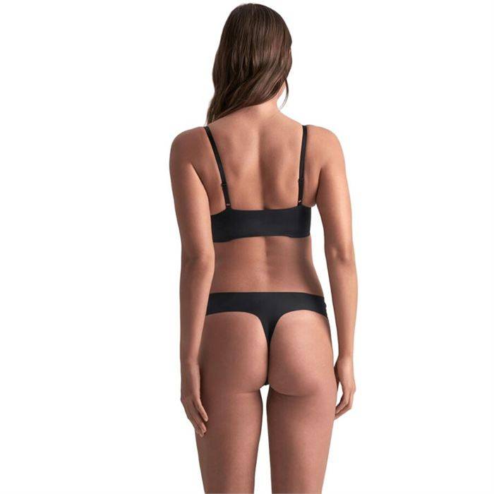 BYE-BRA - INVISIBLE THONG 2 PACK BEIGE & BLACK SIZE L