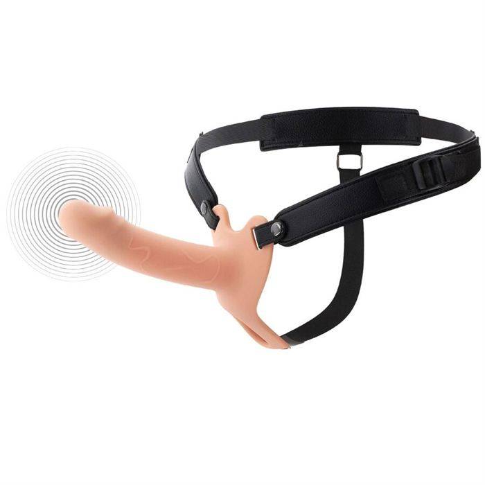 HIDDEN DESIRE - INFERNO MANGA PENIANA VIBRATÃRIA COM STRAP-ON 16 CM